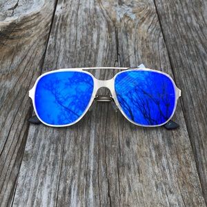 Blue Mirror Lens Sunglasses